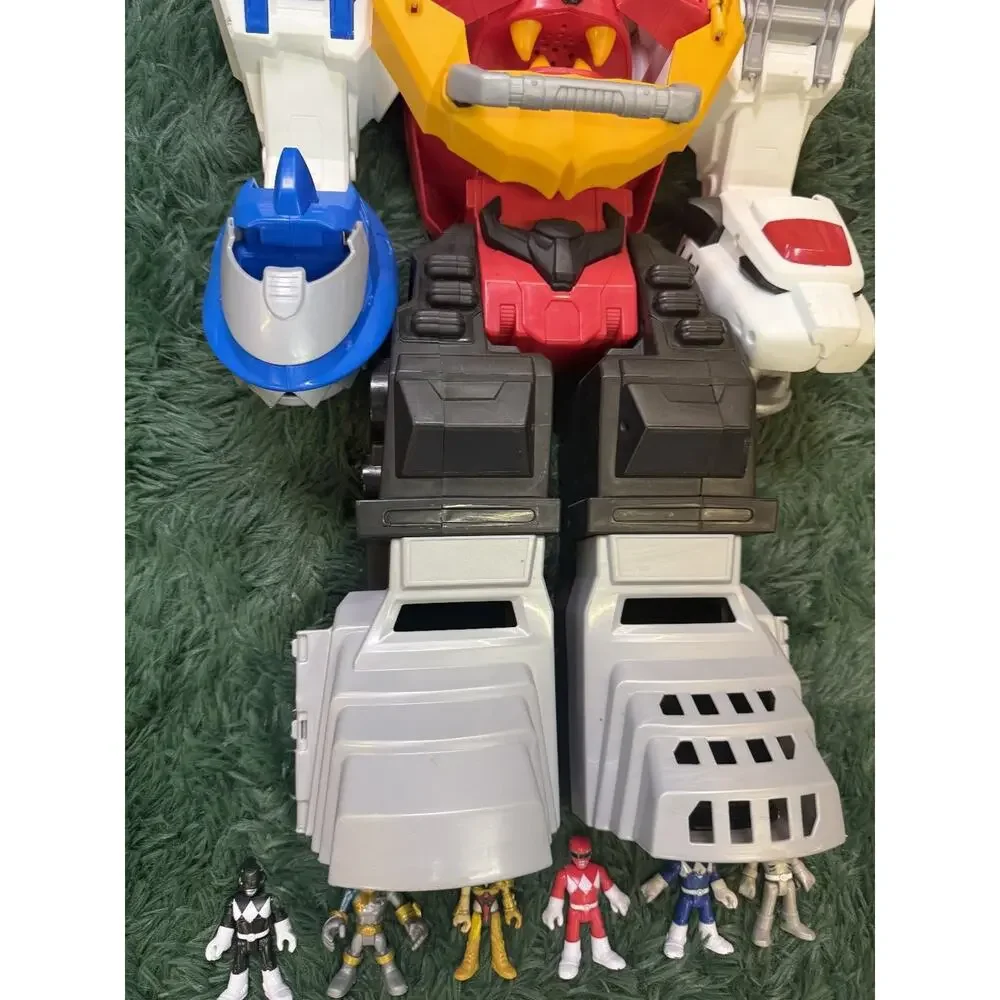Power Rangers Wild Force Megazord Playset with 6 Imaginext Action Figures Lot